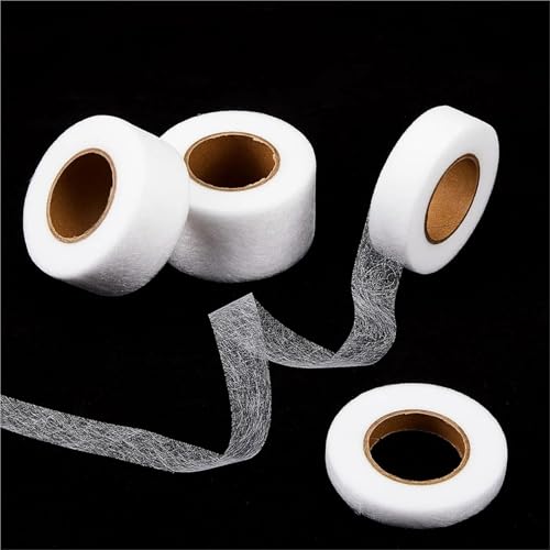 Heat Bond Iron-On Adhesive 10rolls 50M/roll Iron On Hemming Tape No Sew Hem Fabric Strip for Pants Jeans Curtains Dress Sewing Clothes(Black,30MM)