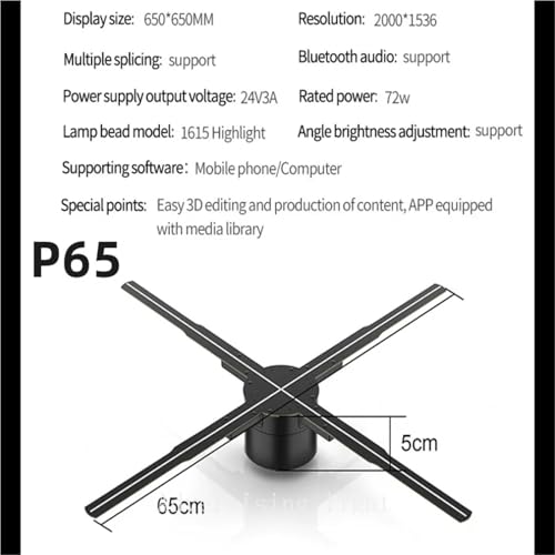 14-85CM 3D Hologram Projector Fan Display Advertising Logo Light Led Sign Holographic Lamp Three-Dimensional Projectors(P65)