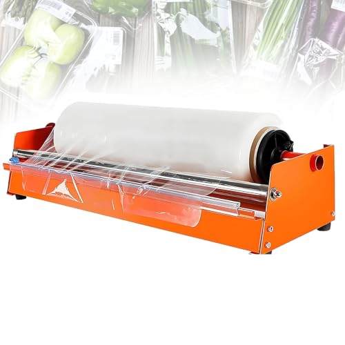 Hyeqs Manual Stretch Film Wrapper, Stretch Film Dispenser, with Slide, Adjustable Width, Max Film Width 500mm, Stretch Film Dispenser for Efficient Packing in Warehouse and Food Applications