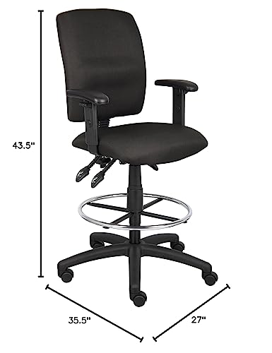 Nicer Interior Multi-Function Fabric Drafting Chair, Adjustable Arms