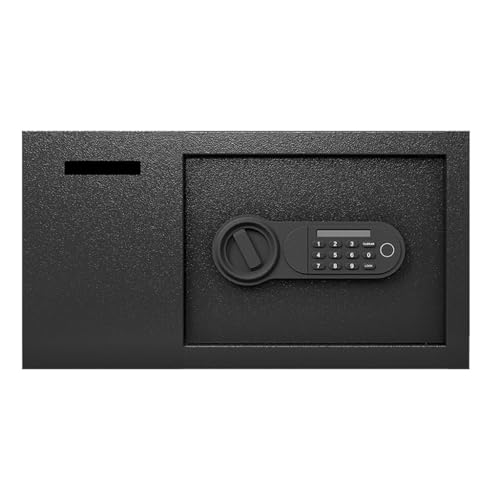 HOYOC Safe Box, Steel Security Safe Lock Box with Electronic Keypad and & Keys Home Hotel Security Safe Box Multi-User Keypad Security Business Depository Drop Safe for Money, Cash & Mail Lock Box