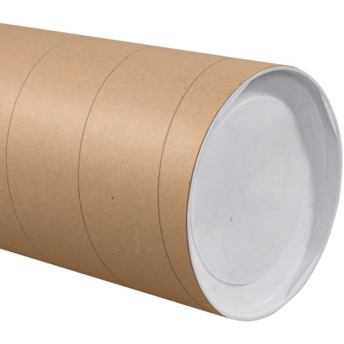Aviditi P1036KHD Jumbo Mailing Tubes, 10" x 36", Kraft (Pack of 8)