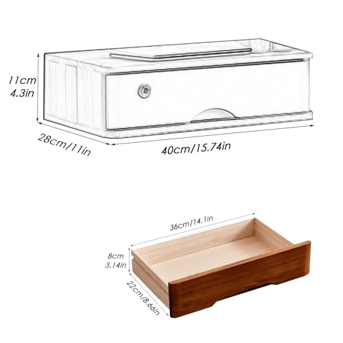 YHdtUO Solid Wood Desktop File Cabinet Lockable Drawer File Box Office Supplies Storage Flat File Storage S,C-1 Layer