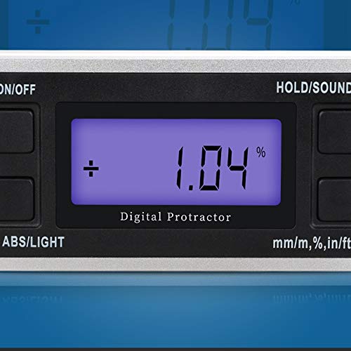 TEOYETTSF 360 Degree Metal Angle Gauge Electronic Digital Protractor Inclinometer Angle Finder Level Box Meter Measuring Tools