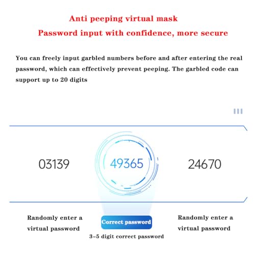 BVFNKQSC Digital Safe with Keypad and Dual Alarm System Silent Feature LED Light Home Hotel Office for Money Storage Fingerprint Lock Intelligent Hidden File Cabinet,H