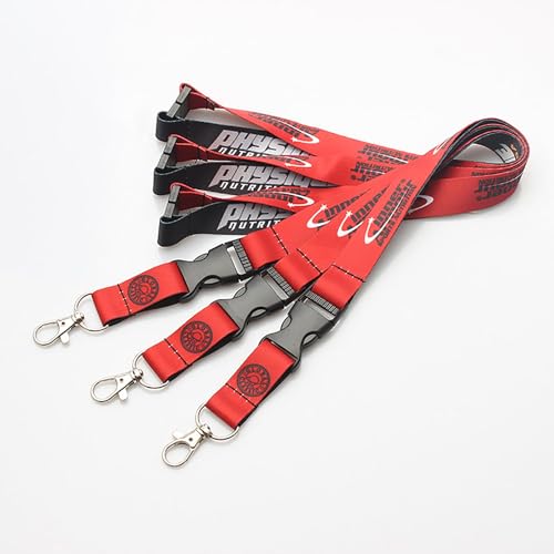 Handwerke Custom 200 Pieces Breakaway Solid Color Lanyards Bulk Personalized Polyester Neck Straps with Logo, Text, Name for Office, Company, School, Event, Women Men