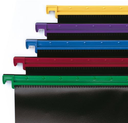 Snopake HangGlider Suspension Files Polypropylene with Tabs A4 Assorted Ref 10296 [Pack of 25] Foolscap
