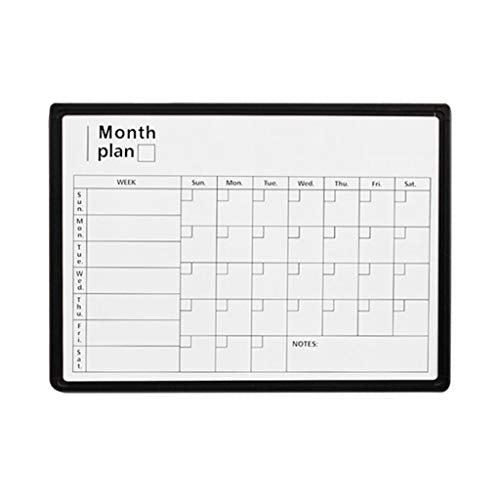 whiteboard RENRUIRUI- Monthly Plan Aluminum Alloy Frame to-do List Organizer Memo Board Weekly Calendar Meal Planner