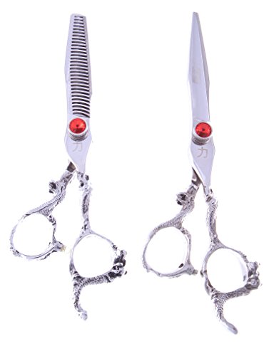 Scissor and Double sided thinner Japanese 440C steel with design