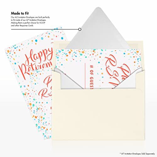 A2 Contour Flap Envelopes (4 3/8 x 5 3/4) - White - 100% Recycled (500 Qty.)