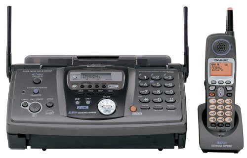 Panasonic KX-FG6550 2-Line, Plain Paper Fax/Copier with Expandable 5.8 GHz FHSS GigaRange® Cordless Phone System with Digital Answering System,dark grey