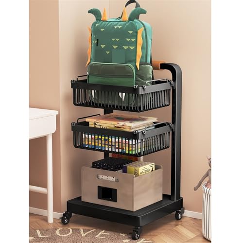 LIBANGRONG-888 Mobile Filing Cabinet with Wheels File Storage Shelf, Movable Book Storage Shelf, Floor Type Cart Storage File Cabinet