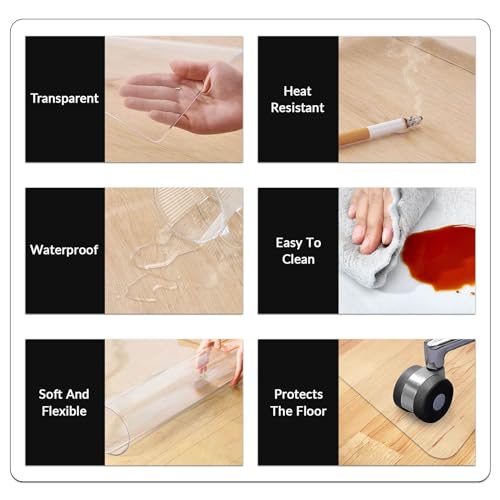 Hard Floor Chair Mat Non-Slip Desk Protector Mat for Office Use Home