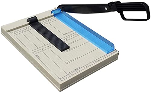 KouRy Paper Trimmer Guillotine Heavy Duty Cutter with Gridded Board for Craft, Label, Photo at Home Office (Black)