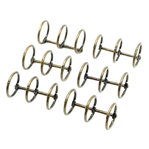 20pcs 3-Ring Binder Clips for DIY Photo Album, Card Menu & Scrapbooking
