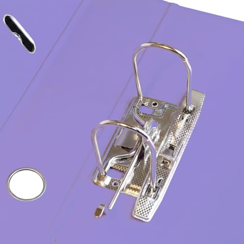 Booghe A4 Lever Arch File with Protector – Single, 4 or 10 Pack – Sky Blue, Pink, Lavender, Aqua – Heavy Duty Office Filing & School Binders (10, Lavender)