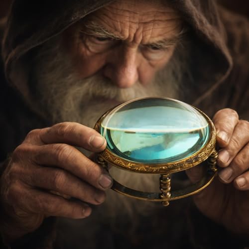 Antique Desk Magnifying Glass Desktop Vintage Style Engraved Magnifier Reading Glass for Reading Book Traditional Brass Magnifying Glass