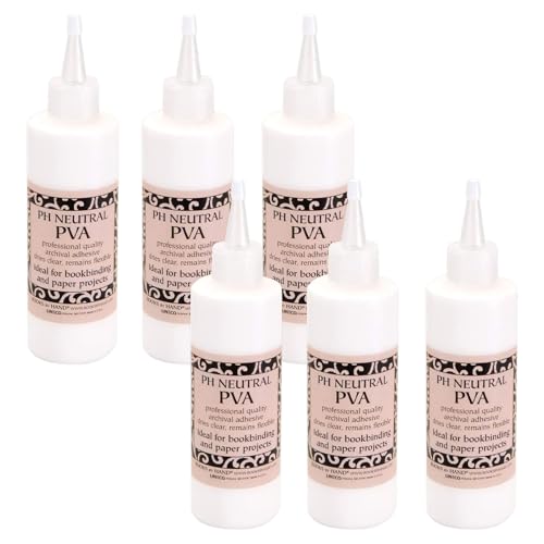 Lineco PH Neutral PVA Adhesive, Acid Free, 8 Ounce, Pack of 6