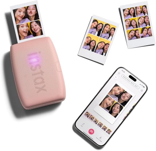 Fujifilm Instax Mini Link 3 Smartphone Printer with Instax Mini Films and Free Bonus Microfiber Cleaning Cloth... (Rose Pink, 2 x Twin Pack (40 Sheets))