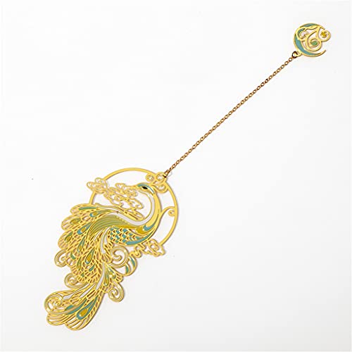 MVNOIRE Cultural and Peacock Metal Bookmark Small Fresh Ancient Graduation Season Souvenir Classical Chinese