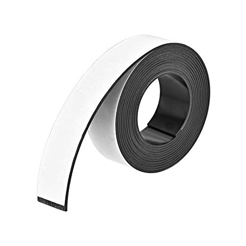 TXGJWRA Multi-Purpose Tape Magnetic Strip with White Adhesive Tape 1 Inch X 9.8 Feet X 1/16 Inch,30mm x 1.5mm
