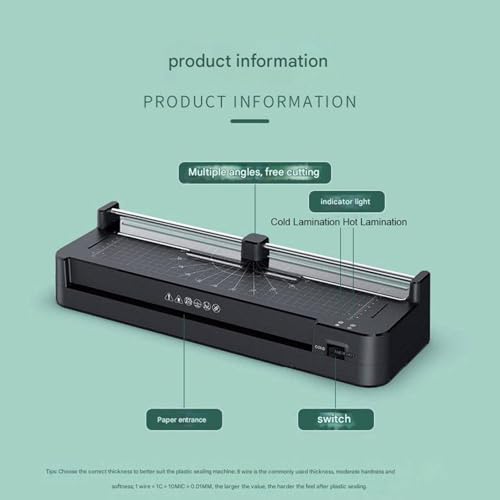 Laminator Machine with Hot and Cold Mode, Laminator A4 A5 A6 with 30 Laminating Pouches for Office, School and Home