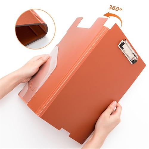 Filing Envelopes 2 Pcs Single Clip A4 Folder with Internal Pockets Multi-Purpose Writing Pad for Data Contract Papers Storage Plastic Folders