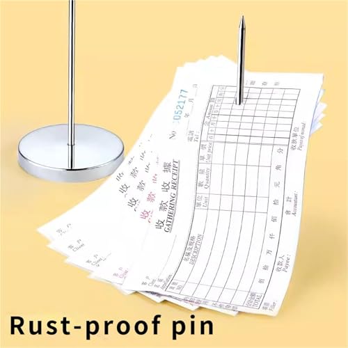 Receipt Holder Spike 10/20/50pcs Bill Fork Desk Receipt Memo Holder Ticket Paper Summons Spike Stick for Restaurant Check Spindle Stabber(50pcs)