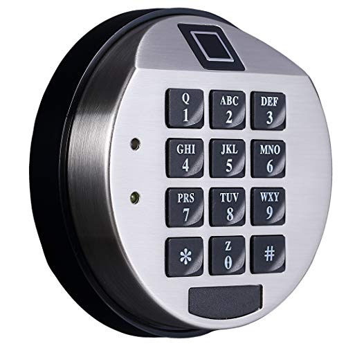 YOSEC Electronic Biometric Gun Safe with Stainless Steel Chrome Finish Keypad Lock
