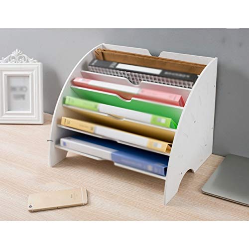 GFHSKRPL Document Tray Desktop Multifunction Storage Box Pen Pencil File Holder Office Desk Organizer Supplies