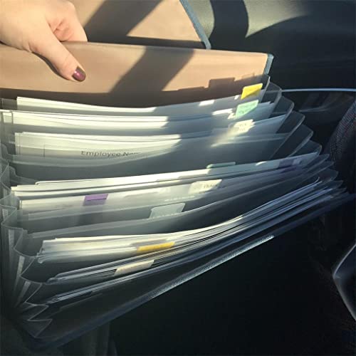 ONMYJFD Cute Portable Expandable Accordion 13 Pockets A4 File Folder Oxford Expanding Document Briefcase