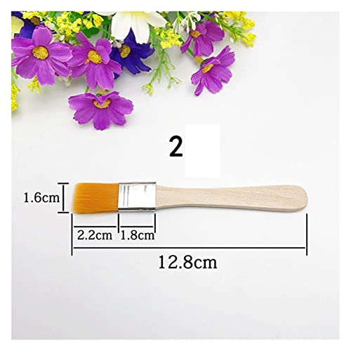 GGGUOJINN Nylon Plate Brush Brush Brush Barbecue Brush Painting Lacquer Wood Handle Brush Art Brush Brush (Color : A, Size : 8.0cm) (A 7.0cm)