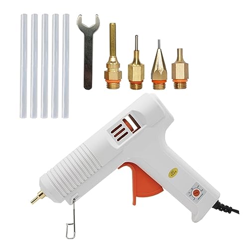 LIBODD Hot Glue Gun Hot Melt Glue Gun Long Nozzle Diameter 1mm 1.3mm Small Aperture Industrial Glue Gun DIY Craft Repair Tools Glue Gun for DIY Arts, Crafts and Quick Repairs(4pcs nozzles)