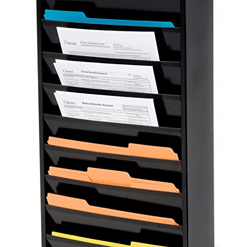 Global Industrial Steel Medical Chart Hanging Wall File Holder, 11 Pockets