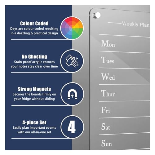 Magnetic Calendar Set Planning Board Dry Erase Calendar