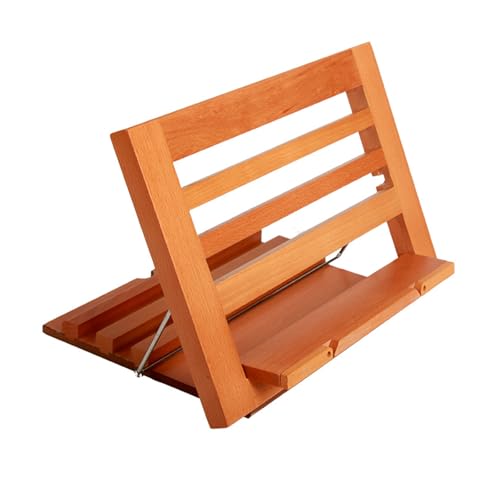 Desktop Wooden Reading Stand with Page Clip Extendable Adjustable Textbook Stand for Books Novel Notebooks and Tablets Bookstand