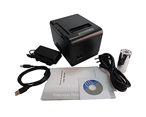 BGVGFBNJ 80mm Thermal Receipt Printer Auto Cutting Restaurant Kitchen Pos Printer USB LAN Parallel Port 200mm/s High Speed(USB and Parallel)
