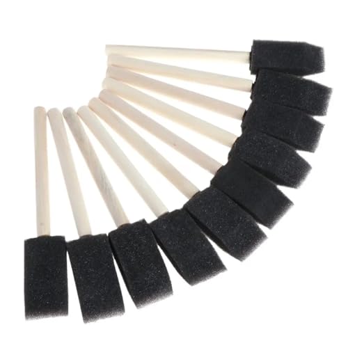 Foam Paintbrushes 100 Pcs Foam Paint Brushes, Sponge for Varnishes, Reusable with Wood Handles