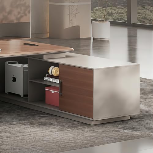 RAYFOKPK Luxurious L-Shaped Administrative Desk-78.74/86.6 "Spacious Solid Wood Manager Computer Desk, Modern Simple Administrative Workstation (Suitable for Office/Study)