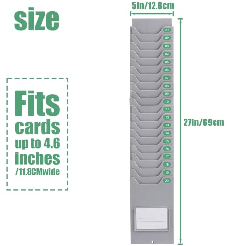 PFSLKXM Time Card Holder Wall Mount Rack Slot Pockets Hanging Organizer