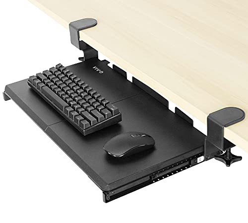 VIVO Black Clamp-on 20 x 11 in Keyboard Tray, MOUNT-KB05ES