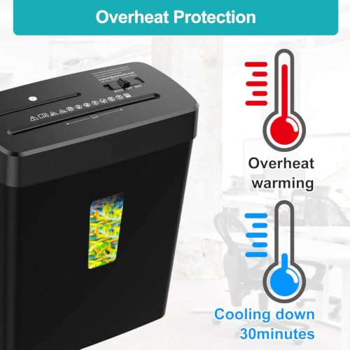 10 Sheet Cross Cut Paper Shredder for Home Office, P 4 Security Level, 3.43 Gallon Basket, Shreds CD Credit Card, 3 Mode Jam Proof Design, Fast Durable