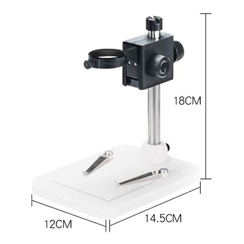 Microscope Accessories Kit Aluminium Alloy Stand Portable USB Digital Electronic Table Lifting Support Microscope Slides(PC)