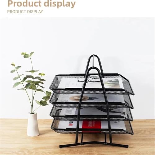 File Organizer Metal Four-Layer File Disk Office Supplies Wire Mesh Document Bar Multi-Layer Data Rack Desk