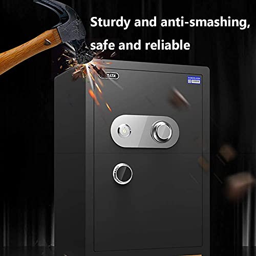 saditesdk Strongbox,Safe and Durable Fireproof Waterproof Safe Safe Box Security Safe Box Digital Cabinet Safe Safes Heavy-Duty Steel Fireproof and Anti-Theft Mechanical ，Black