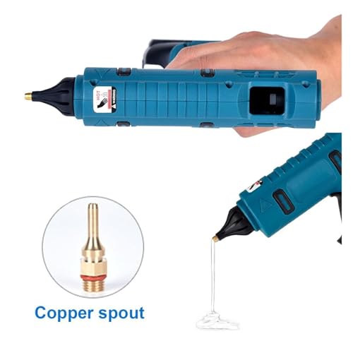 Hot Glue Gun, Hot Silicone Gun 500W Cordless Electric Glue,Cordless hot Glue Gun(with 1pc 2.0ah Battery)