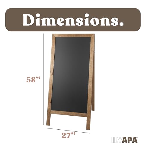 Ilyapa A Frame Chalk Board Easel Sign 27x58 in - Sandwich Signs Outdoor