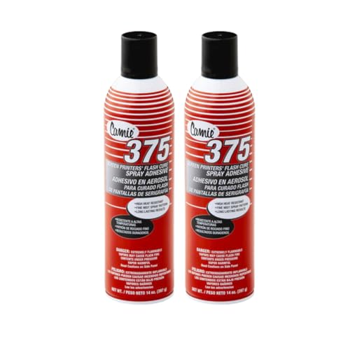 Camie Screen Printers Flash Cure Spray Adhesive - 14 oz. can, 2 Count, Red