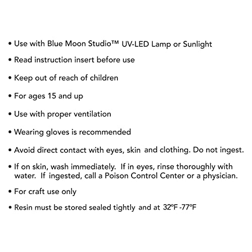 Blue Moon Studio UV Resin Craft Hard Type Resin, 2oz., 6 Pack