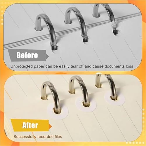 4000Pcs Hole Punch Reinforcement Stickers, Self-Adhesive 1/4 Inch Binder Paper Protectors